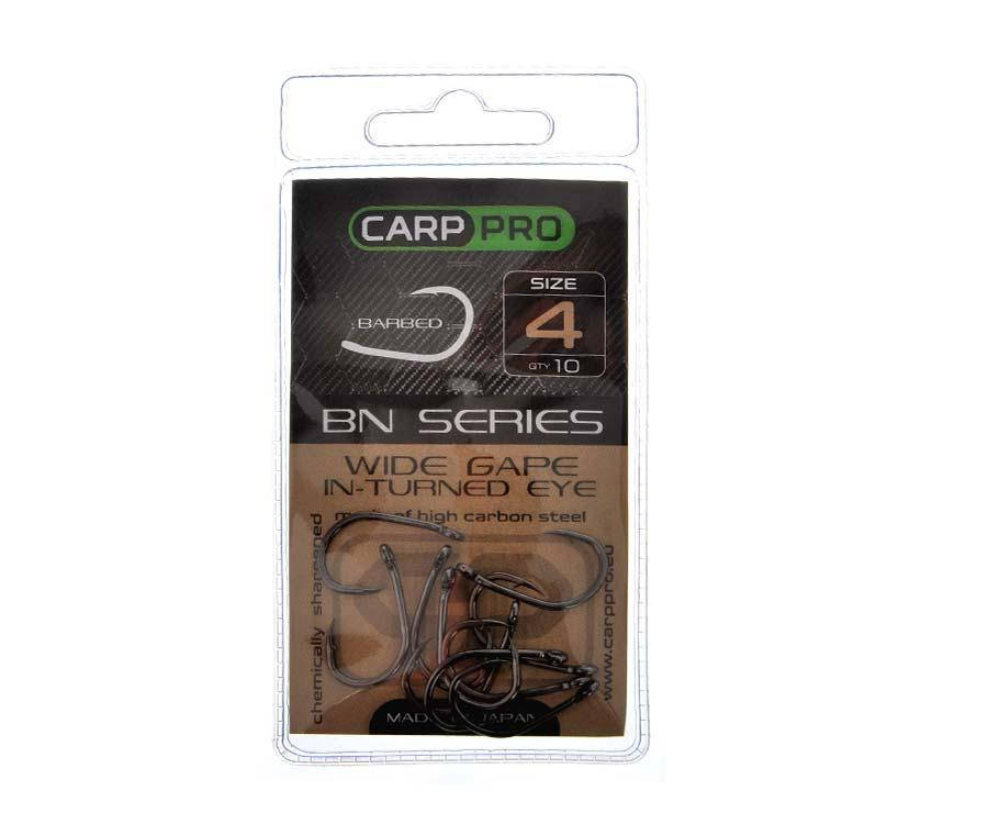 

Крючки Carp Pro Black Nickel Wide Gape In-turned Eye №4