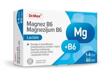 

Dr.Max магний лактат 48 мг 100 мг + витамин В6 1,4 мг 60 таблеток для детей и взрослых