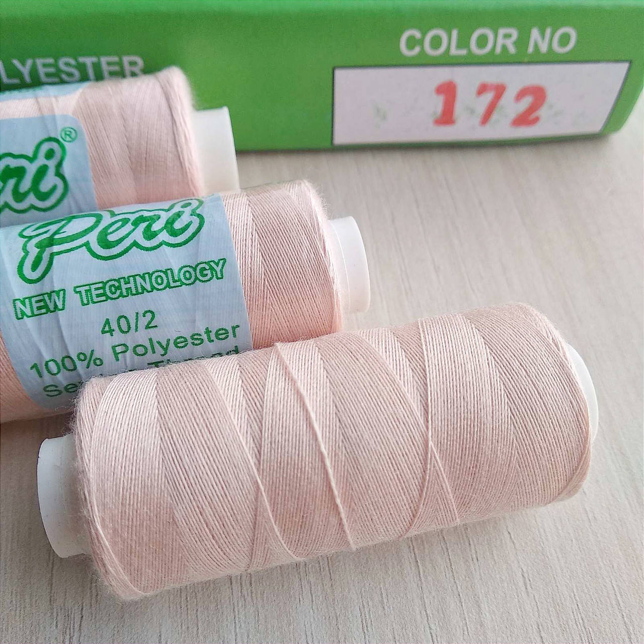 

Нитки Peri №40 котушка 400 ярд, персикова (172), Розовый