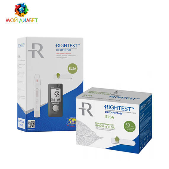 

Глюкометр Bionime Rightest Elsa + 50 тест полосок Бионайм ELSA
