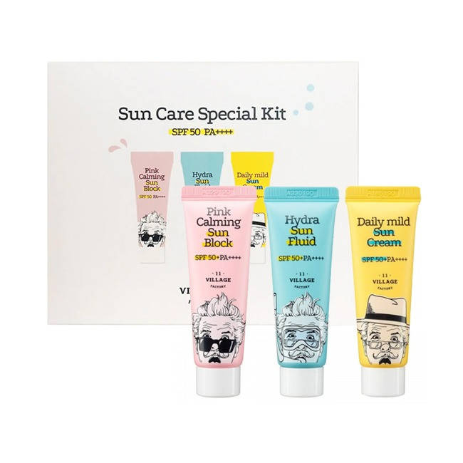 

Набор миниатюр солнцезащитных кремов, Village 11 Factory, Sun Care Special Kit SPF 50+ PA++++, 25 мл *3