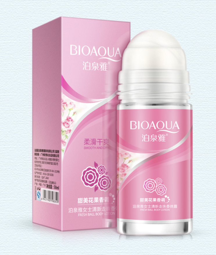 

Дезодорант-антиперспирант роликовый с экстрактом розы Bioaqua Pink, 50мл