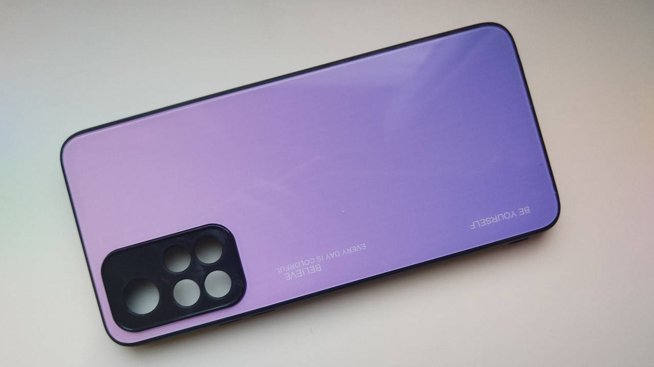 

Чехол градиент стеклянный для Xiaomi Poco M4 Pro 5G, Фиолетовый