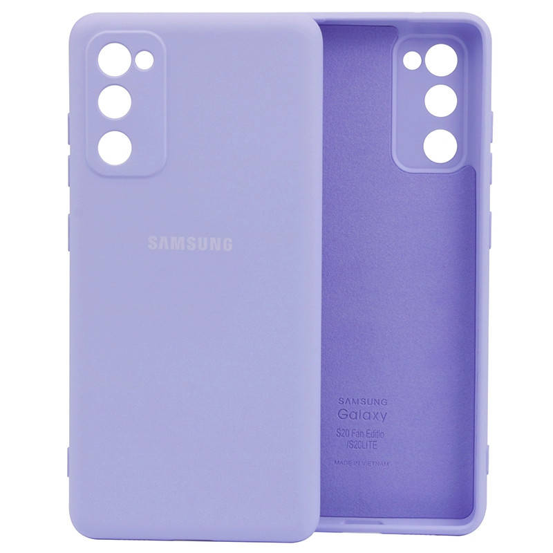 

Силиконовый чехол для Samsung Galaxy S20 FE Лавандовый микрофибра soft touch, Сиреневый