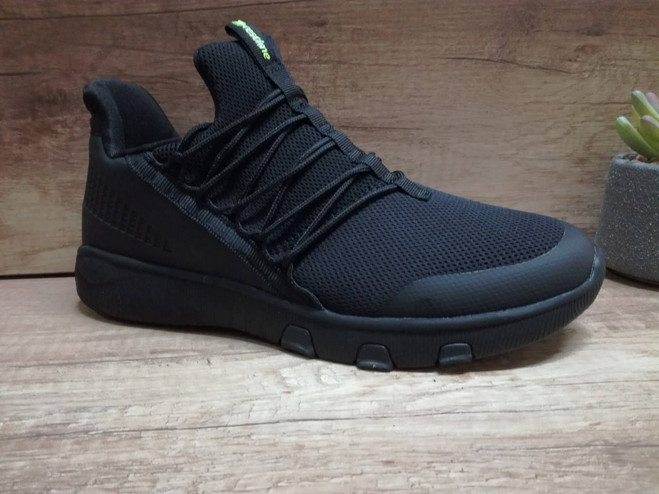 

Кроссовки мужские черные текстиль на пене Restime 21365, Черный