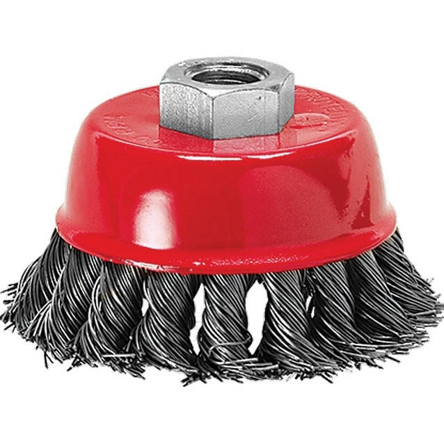 

Щетка для УШМ, 65 мм, М14, "чашка", крученая проволока 0,5 мм. MATRIX 746209