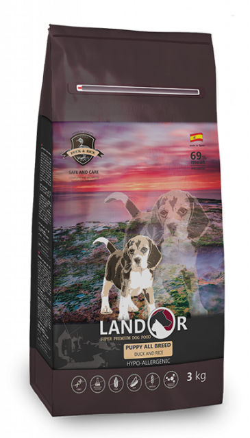 

LANDOR DOGS PUPPY All BREED (30/18) Щенки всех пород утка с рисом 1 кг