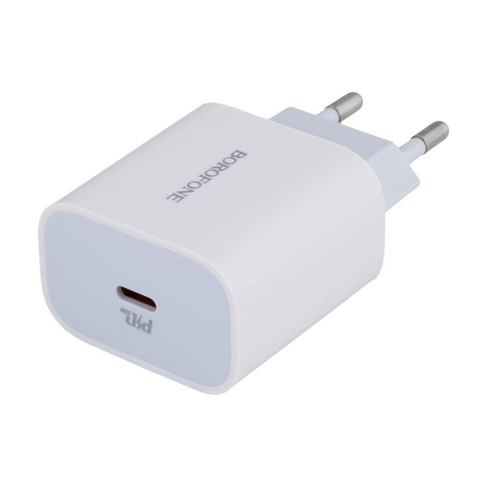 

Сетевая зарядка Usb-С Borofone 20W (iphone 13/ iph 12 series), Белый