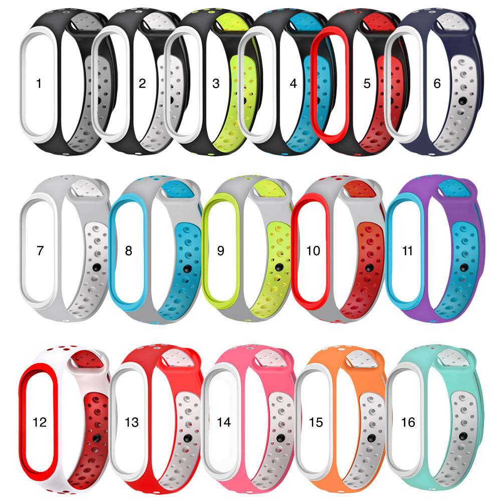 

Ремешок к браслету Mi band 4 3 перфорированный