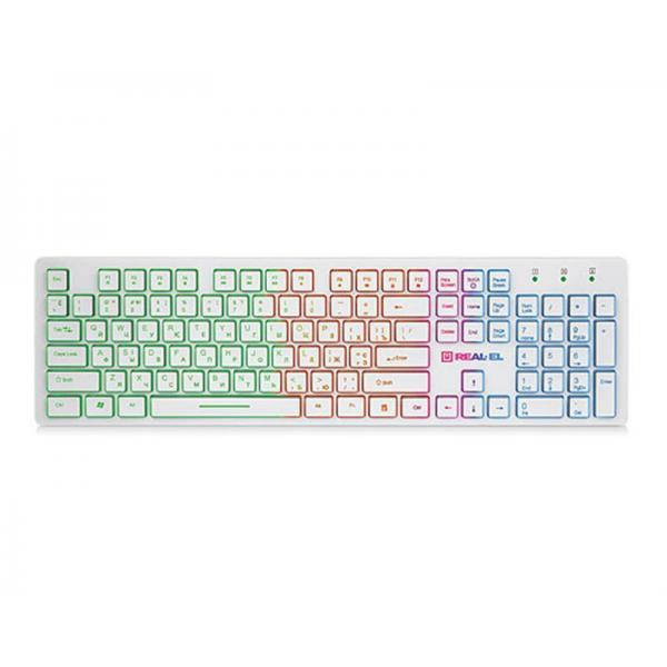 

Клавиатура REAL-EL Comfort 7070 USB White, Белый