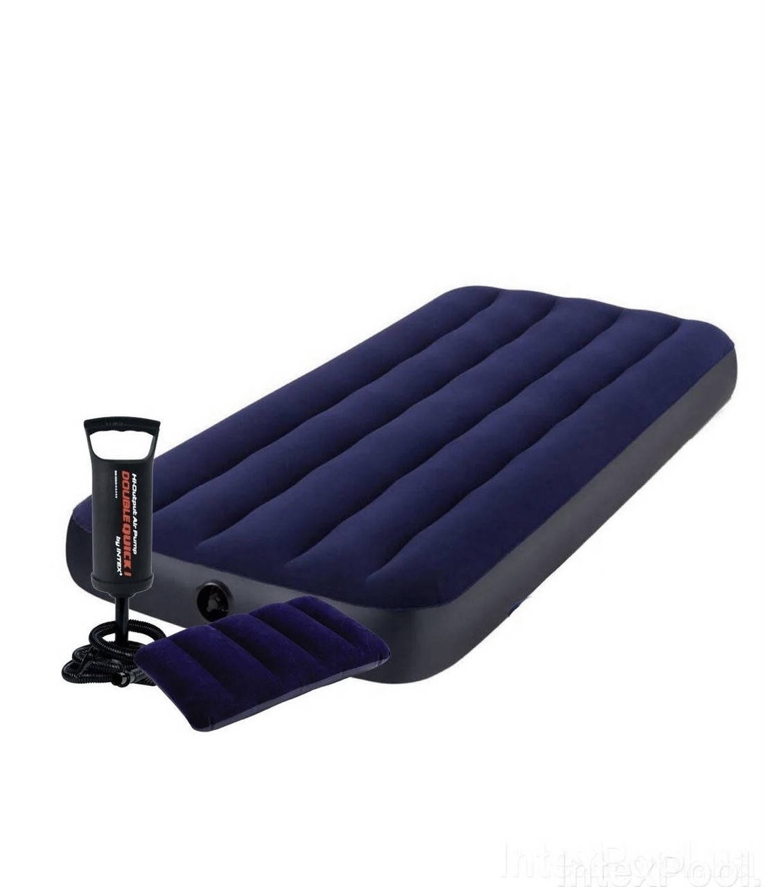 

Надувной матрас с подушкой и насосом Intex Classic Downy Airbed 191х99х25см