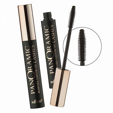 

Тушь для ресниц с касторовым маслом «Panoramic Lashes» Luxury черная, Черный