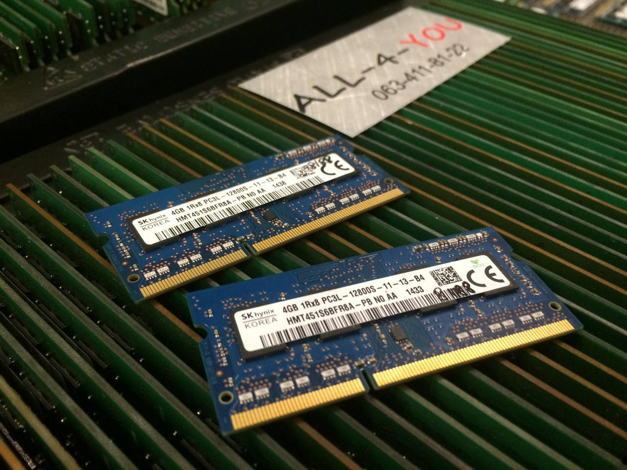 

Оперативная память HYNIX DDR3 4GB 1.35V 1Rx8 PC3L 12800S SO-DIMM 1600mHz Intel/AMD
