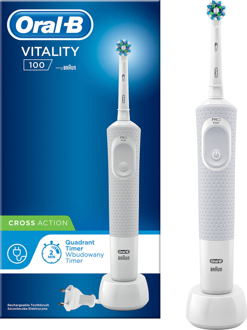 

Электрическая зубная щетка Braun Oral-B Vitality 100 White