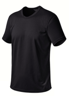 

Спортивна футболка для чоловіків чорна, Черный