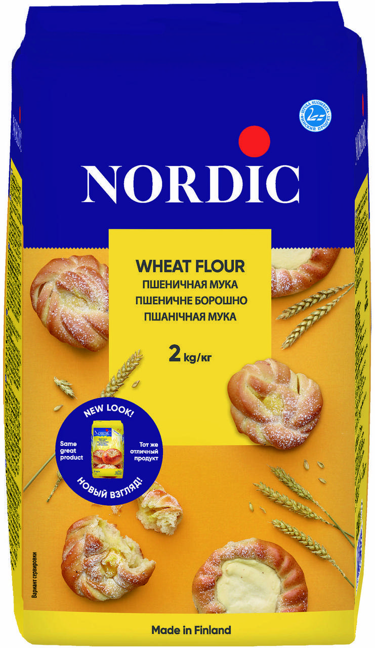 

Пшеничная мука NORDIC 2кг, (9шт/ящ)