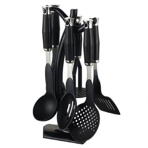 

Набор кухонных принадлежностей Maestro MR-1505 (7 предметов) нейлоновые на подставке, Черный