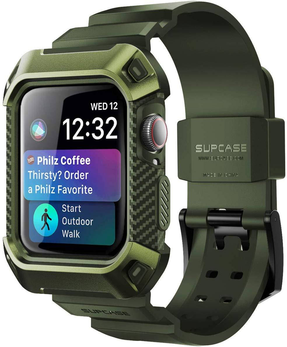 

Чехол и ремешок SUPCASE UB Pro для Apple Watch 44/45 Series 76/SE/5/4 - Dark Green