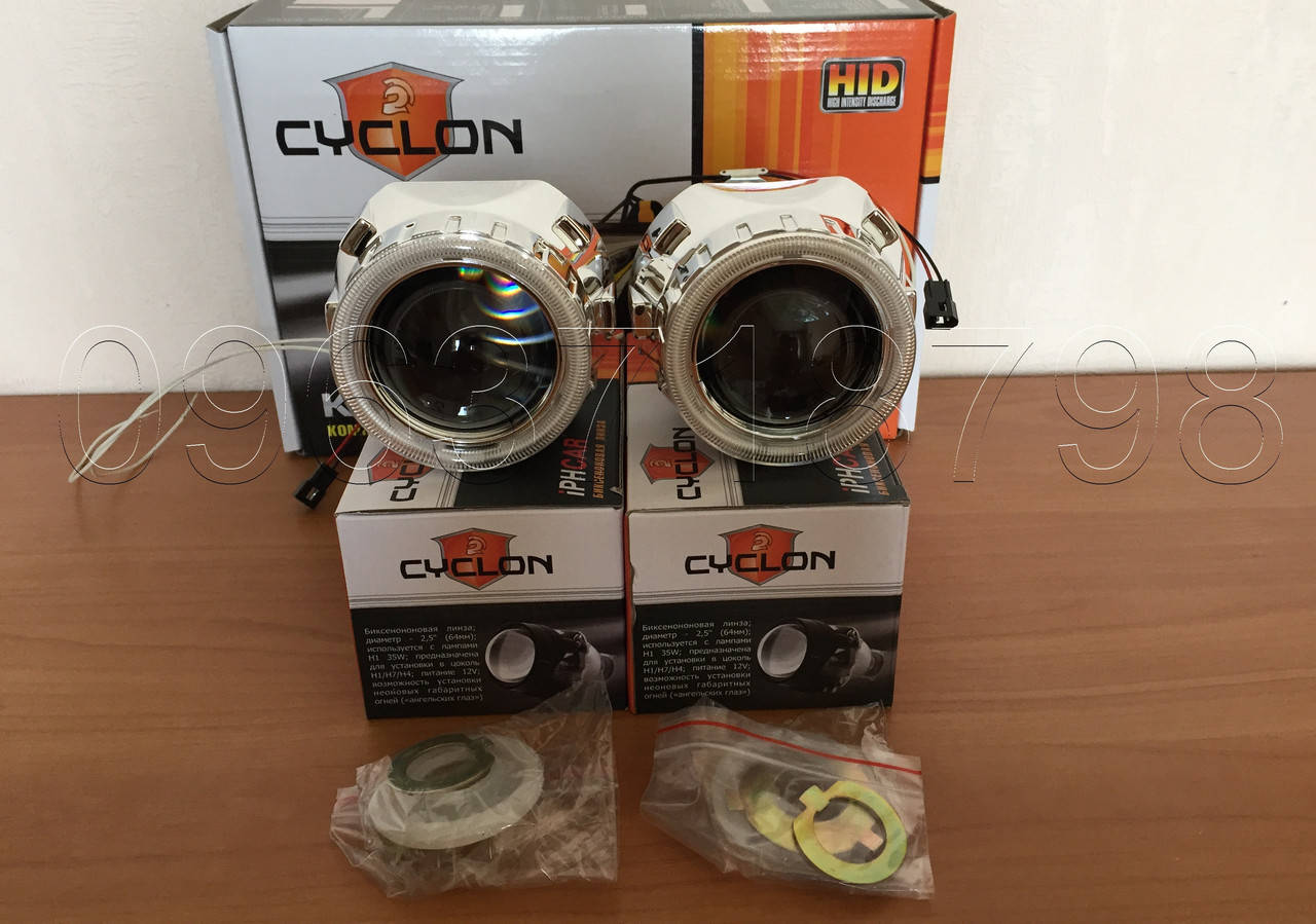 

Биксеноновые линзы Би-Линзы Cyclon G5 Ultra Plus с ангельскими глазками