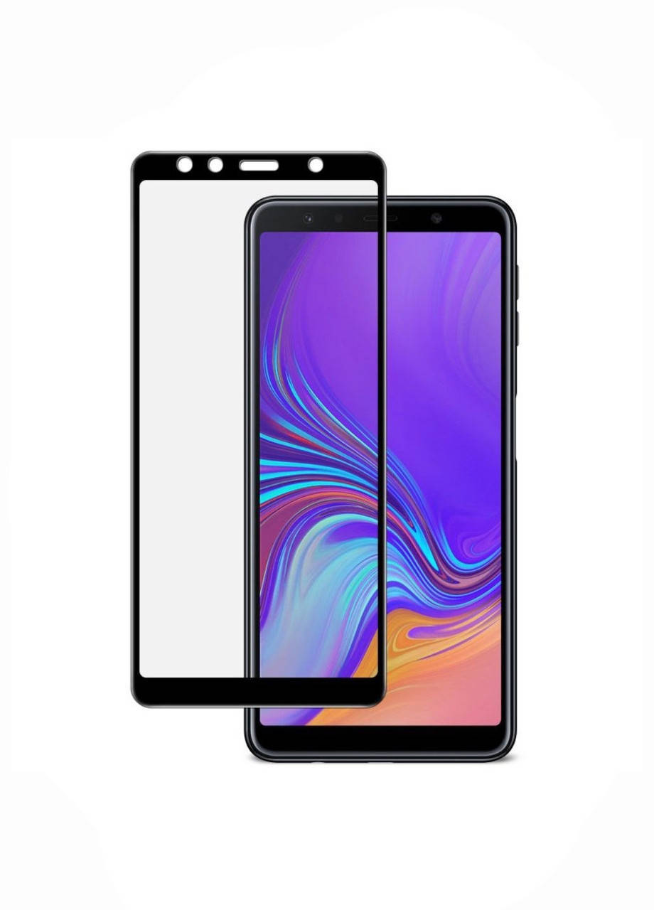 

Защитное стекло с полной проклейкой для Samsung A7 2018 Black, Черный