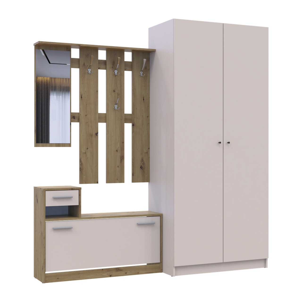 Передпокій Doros Alice та шафа Promo Дуб Евок/Кашемір 2 ДСП (42005160) 6