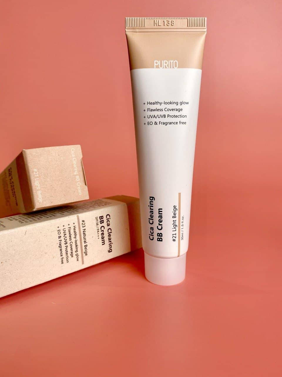 

ВВ крем с экстрактом центеллы PURITO Cica Clearing BB Cream N21 Light Beige 30 мл