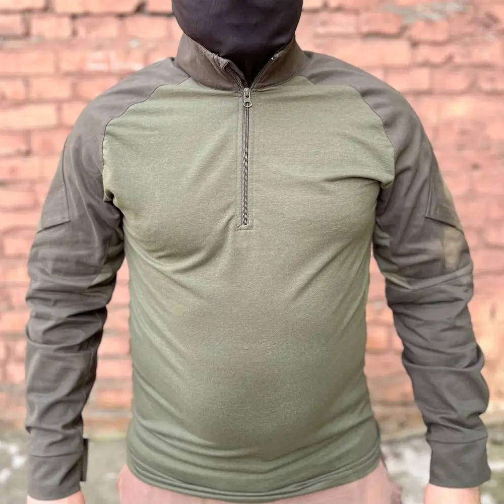 

Камуфлированная тактическая рубашка Убекс / Мужская тактическая кофта / Рубашка для военных ЗСУ Хаки\Размер XL