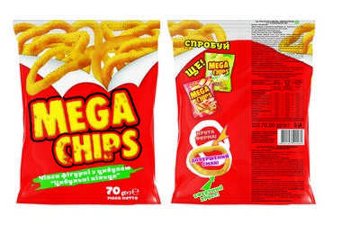 

Чипсы картофельные MEGA CHIPS луковые кольца 70 г