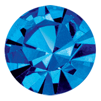 

Конусные стразы Preciosa (Чехия) ss5/pp11 (1,7-1,8 мм) Capri Blue, Белый