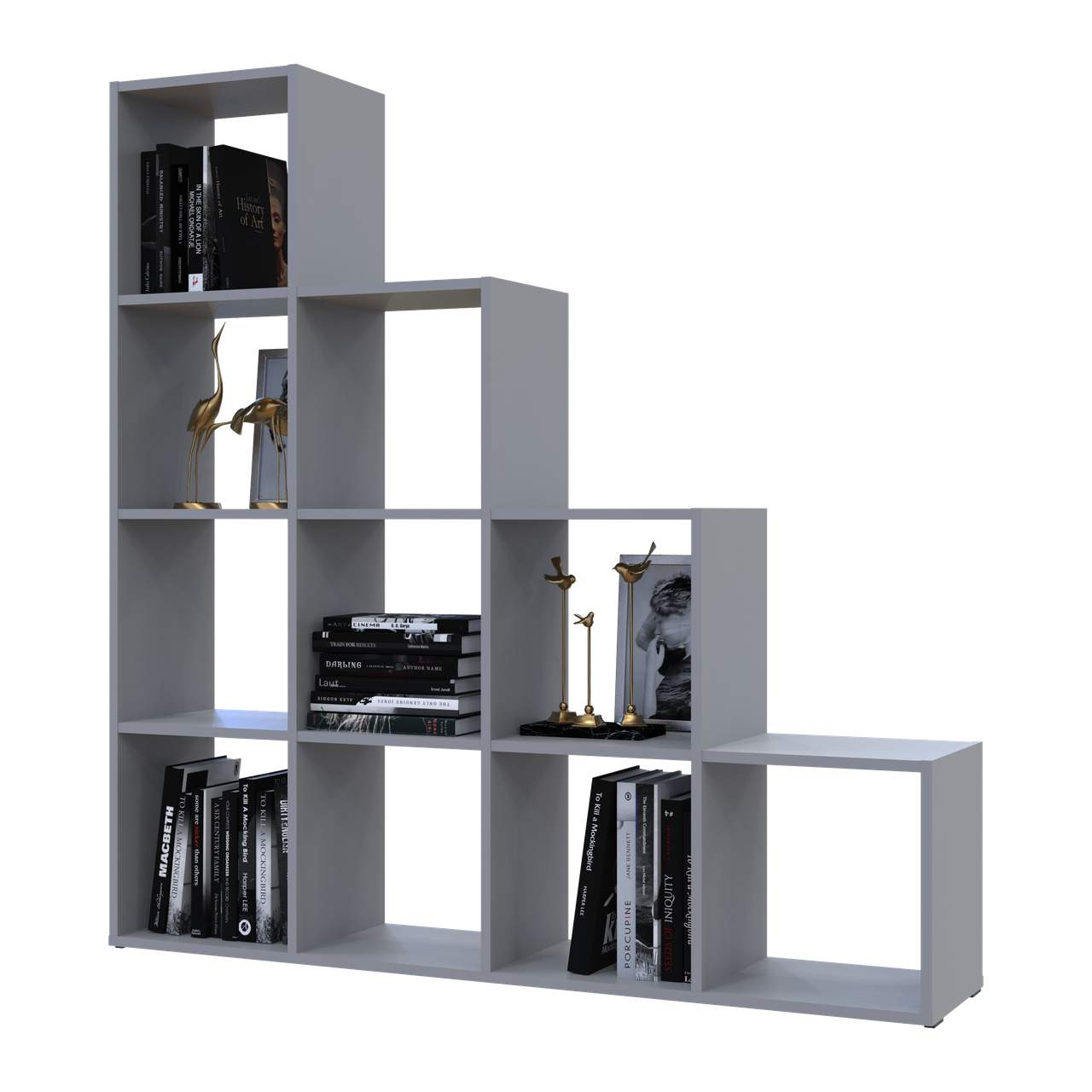 Стелаж Doros Степ 4х4 Сірий відкритий 136.2х28.8х140.7 (41516179)