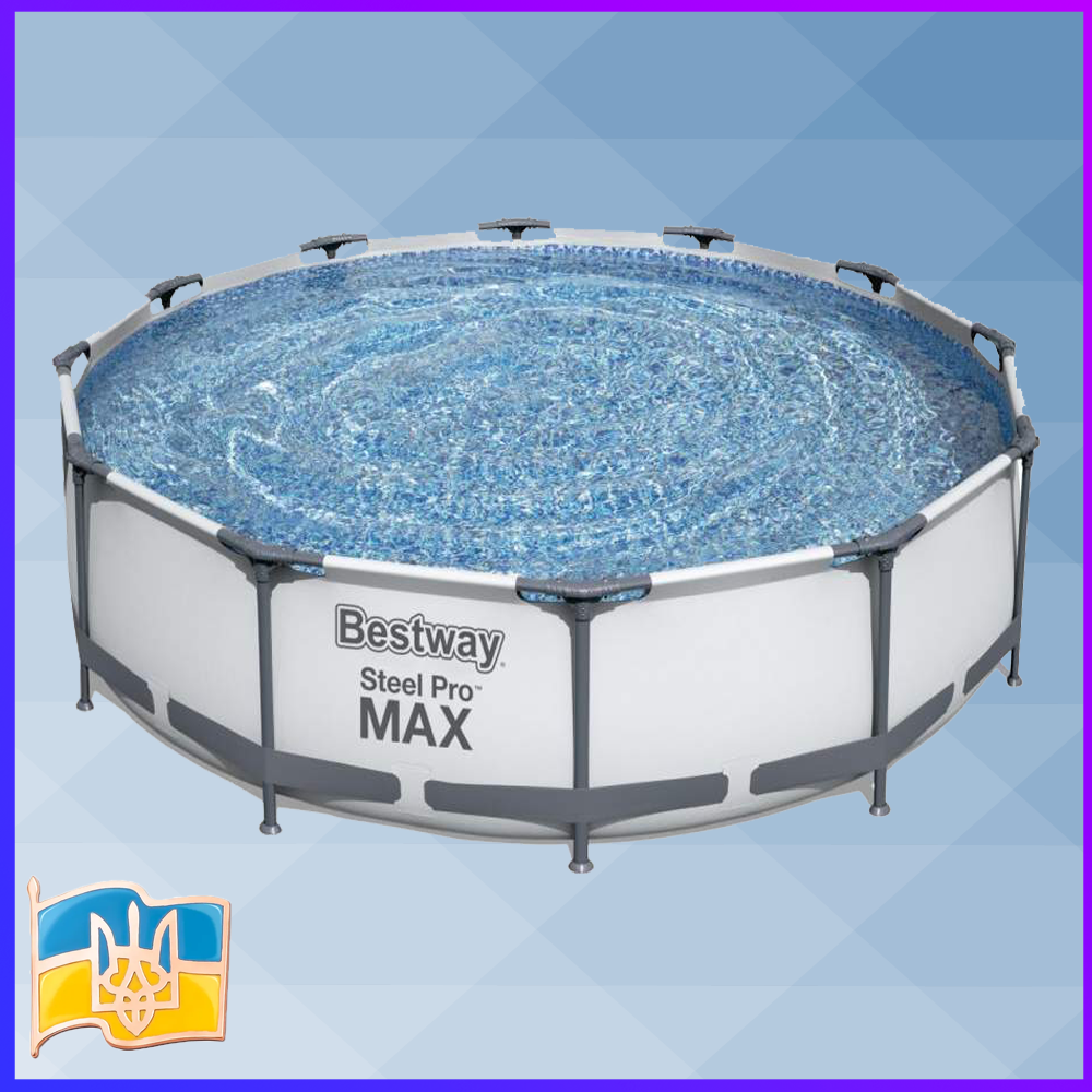 

Бассейн каркасный Bestway, каркасные бассейны круглые уличные, басейн для улицы домашний 366 x 76 см, 6470 л