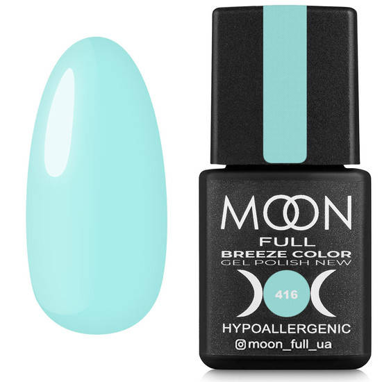 

Moon Full Гель-лак для ногтей Breeze №416 (Бирюзовый, эмаль)
