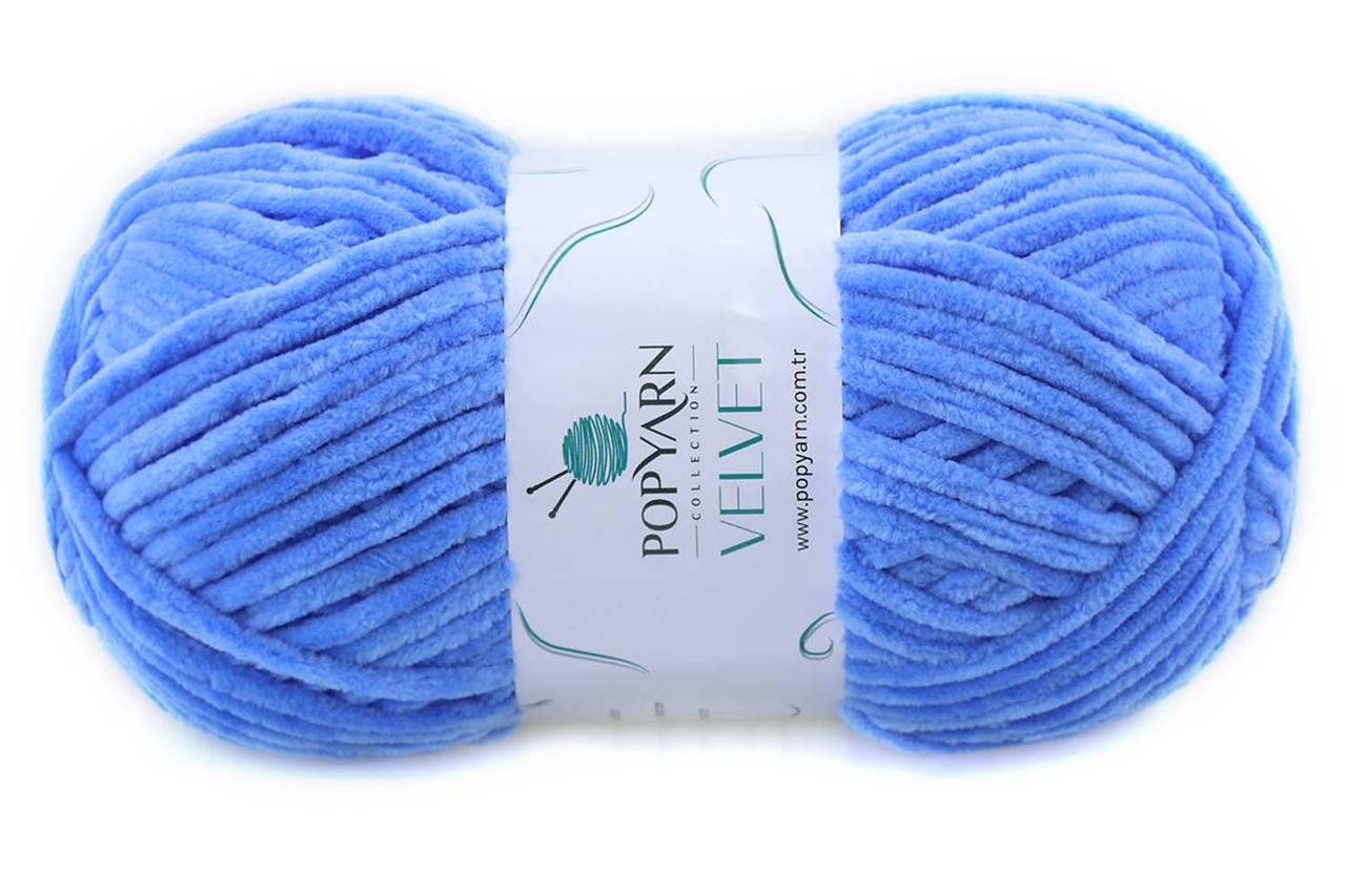 

Popyarn Velvet, Ярко-голубой №028