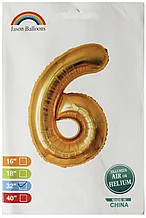 

Фольгированная цифра 32"(80 см) КНР 6 золото