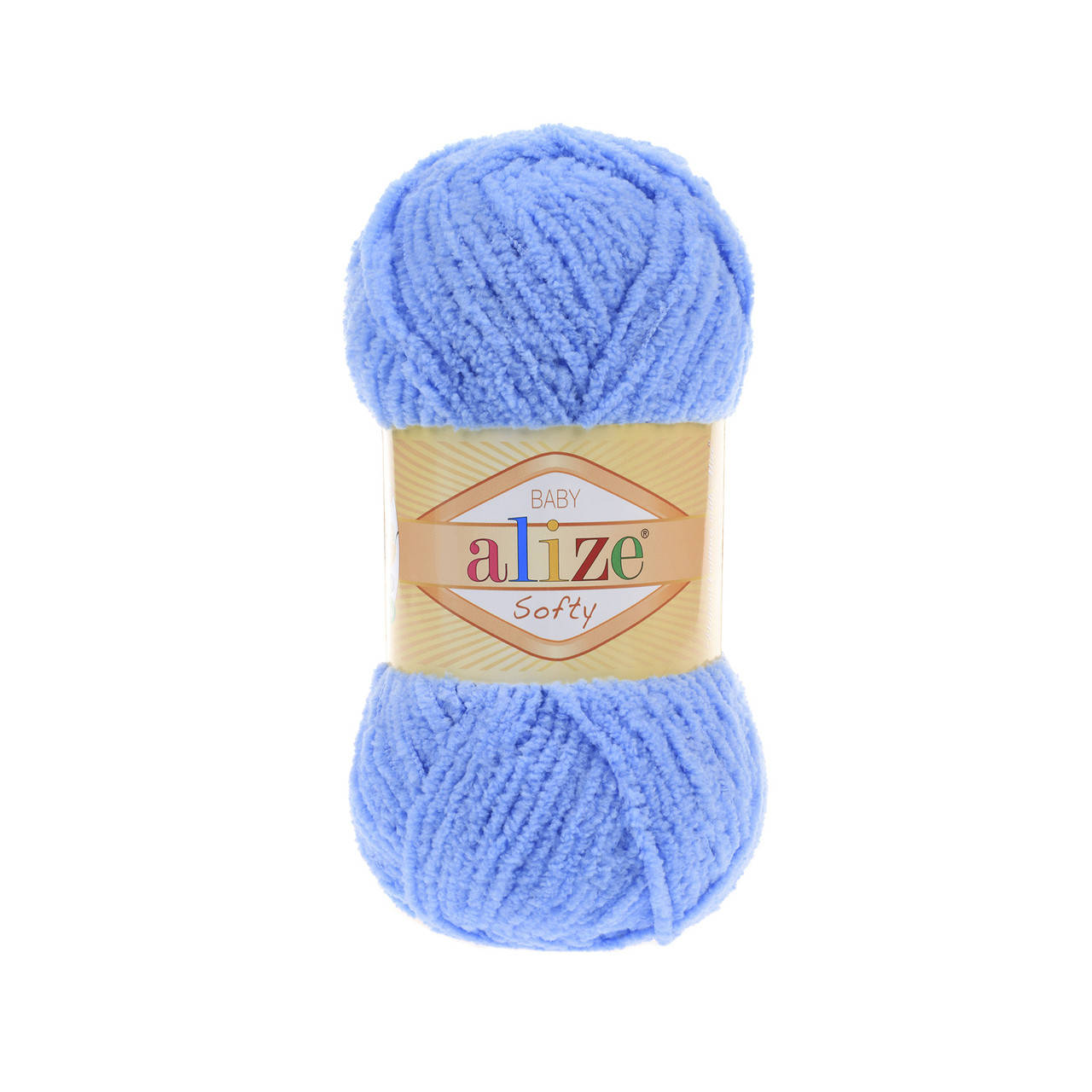 

Alize Softy (Ализе Софти) № 40 голубой (Пряжа плюшевая, нитки для вязания)