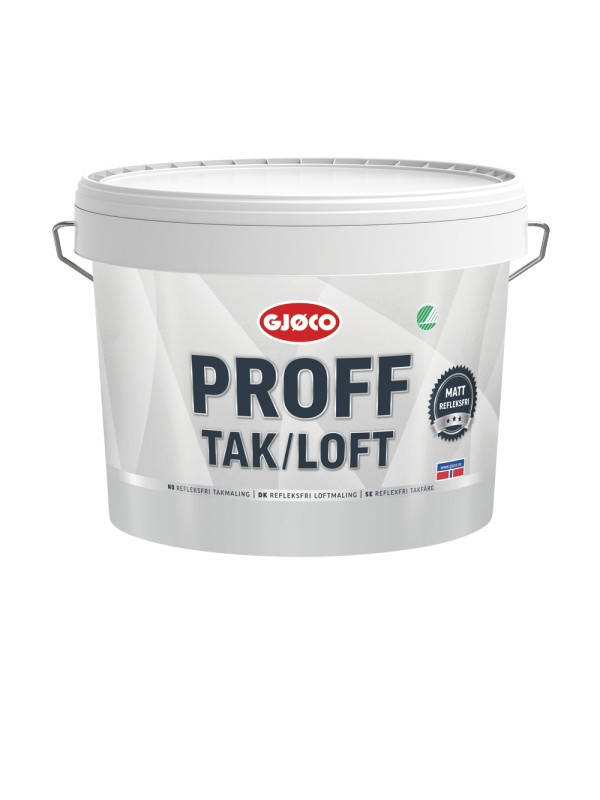 

Латексная PVA краска Gjoco Proff Tak/Loft, 9 л, Белый
