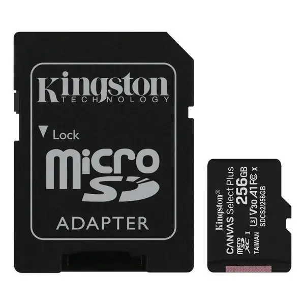 

Карта памяти Kingston Canvas Select Plus SDCS2/256GB Multicolored 256GB microSDXC С адаптером Class 10