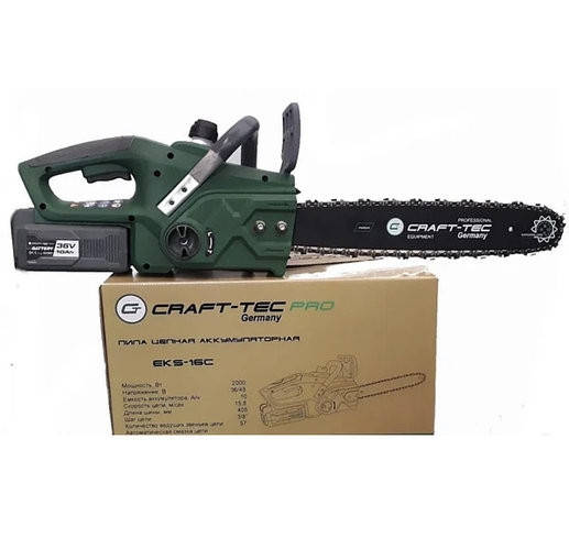 

Пила цепная аккумуляторная Craft-tec EKS-16C