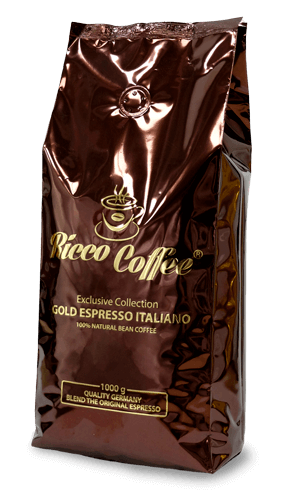 

Ricco Coffee Gold Espresso Italiano, эспрессо кофе в зернах 1 кг