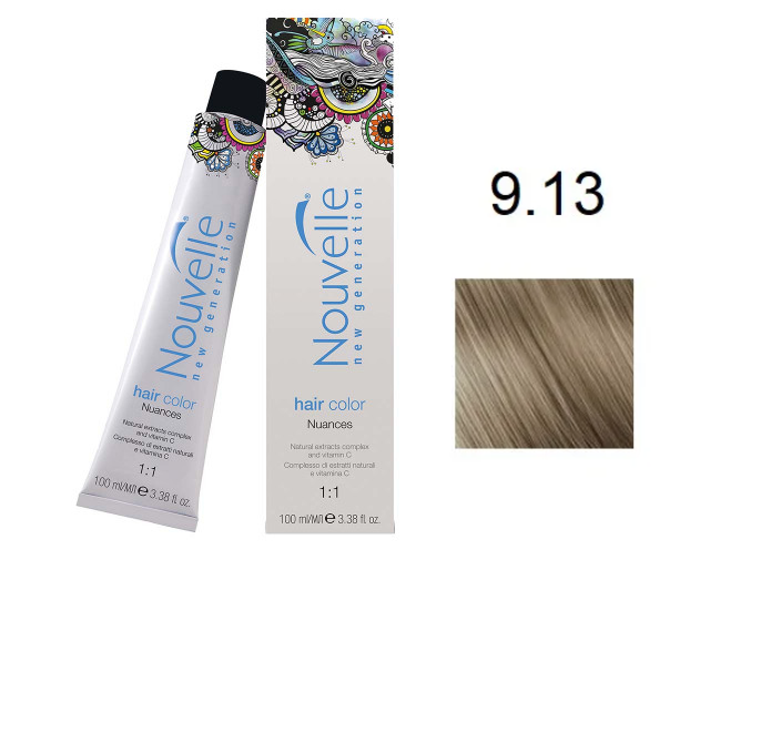 

Краска для волос Nouvelle Hair Color 9.13 пепельный золотисто-русый 100 мл