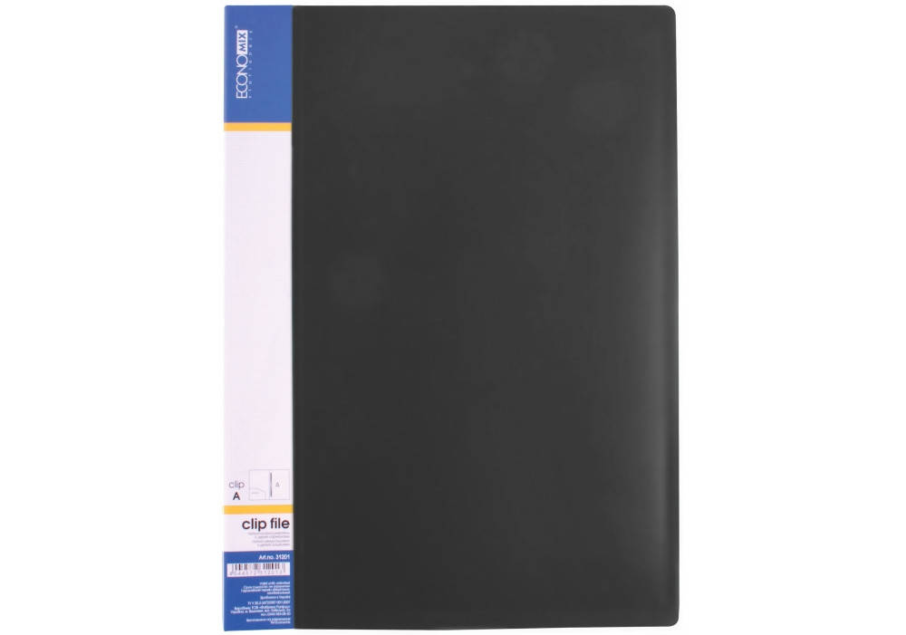 

Папка-скоросшиватель А4 EconoMix Clip A черный E31201-01