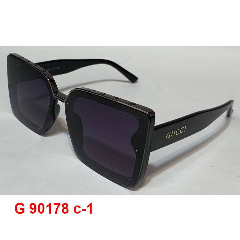 

Женские солнцезащитные очки Гуччи классической формы G 90178 c-1 черные с переходной линзой, Черный