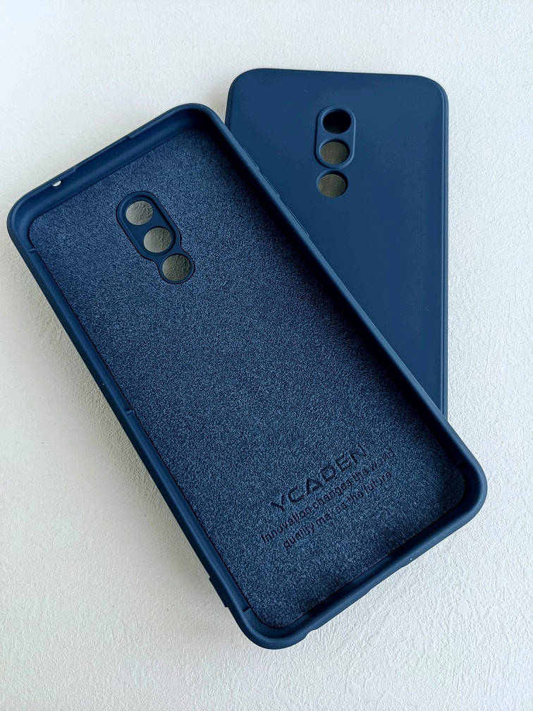 

Силиконовый чехол для Meizu 16th Синий микрофибра soft touch