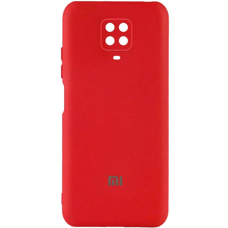 

Силиконовый чехол для Xiaomi Redmi Note 9 Pro Красный микрофибра soft touch