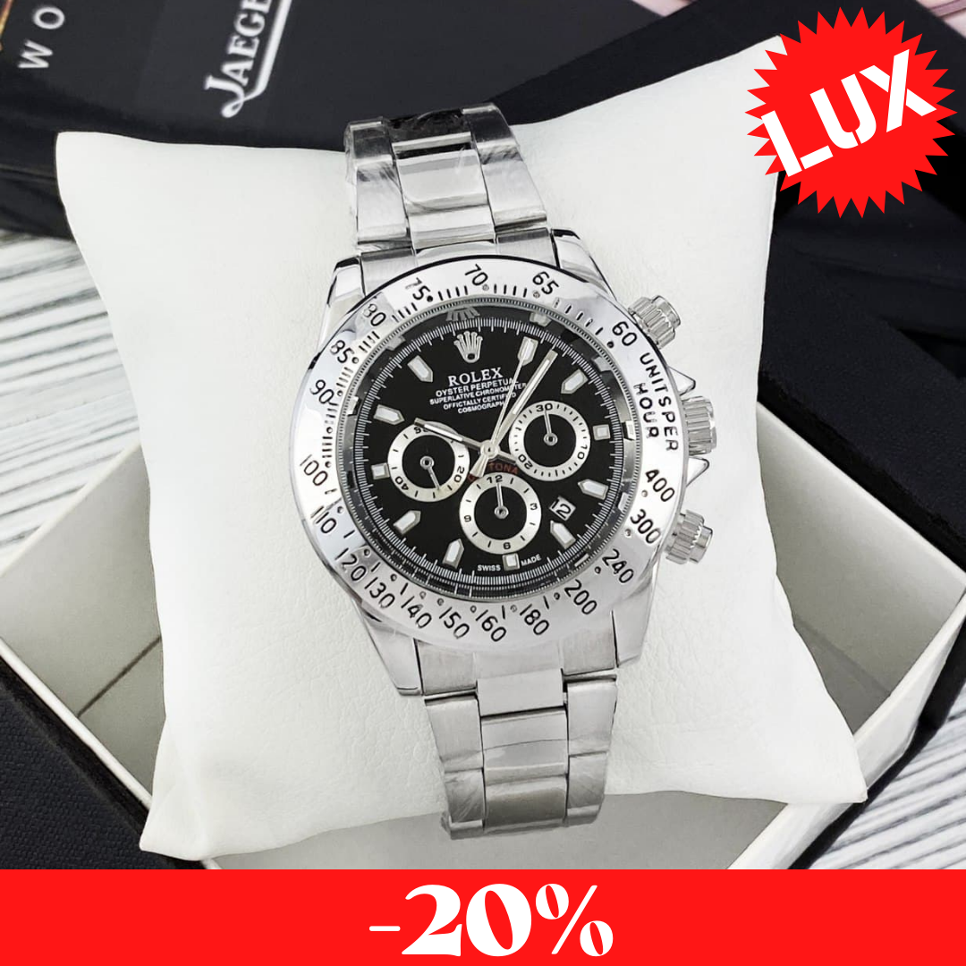 

Мужские кварцевые часы Rolex,Ролекс серебристый