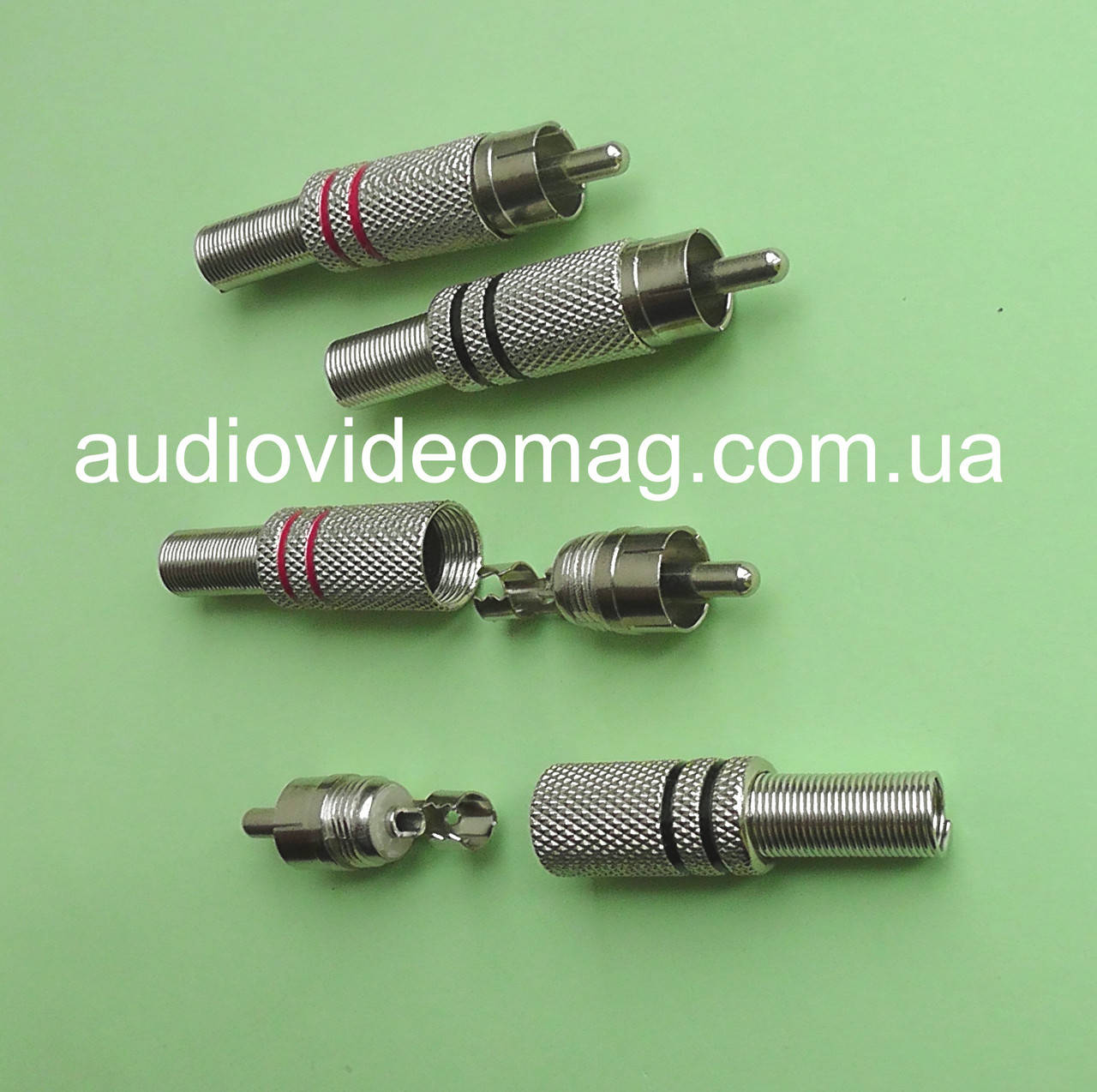 

Штекер RCA (тюльпан), металлический корпус