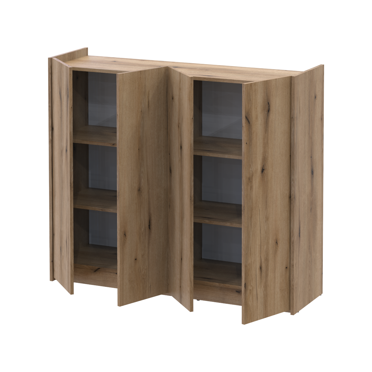 Тумба для взуття Doros Кассель Дуб Евок 4 ДСП 128х40х110 (41516214) 2