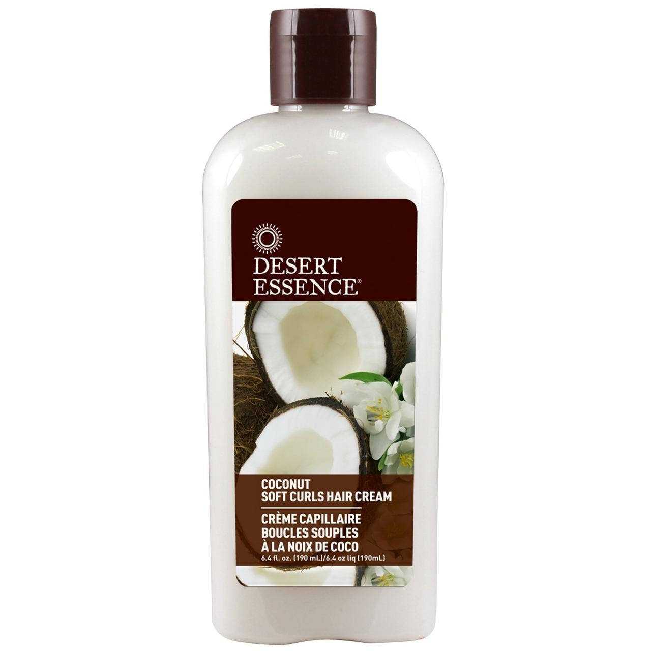 

Desert Essence, Крем для вьющихся волос с кокосом, 6,4 жидких унций (190 мл)