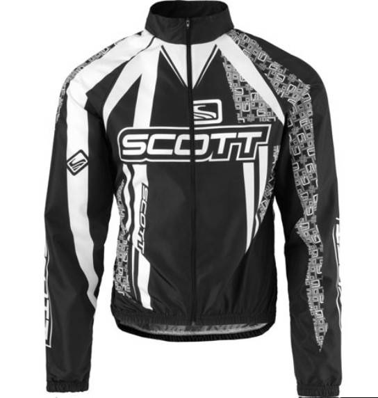

Велосипедная куртка Scott Authentic Windbreaker черно-белая L