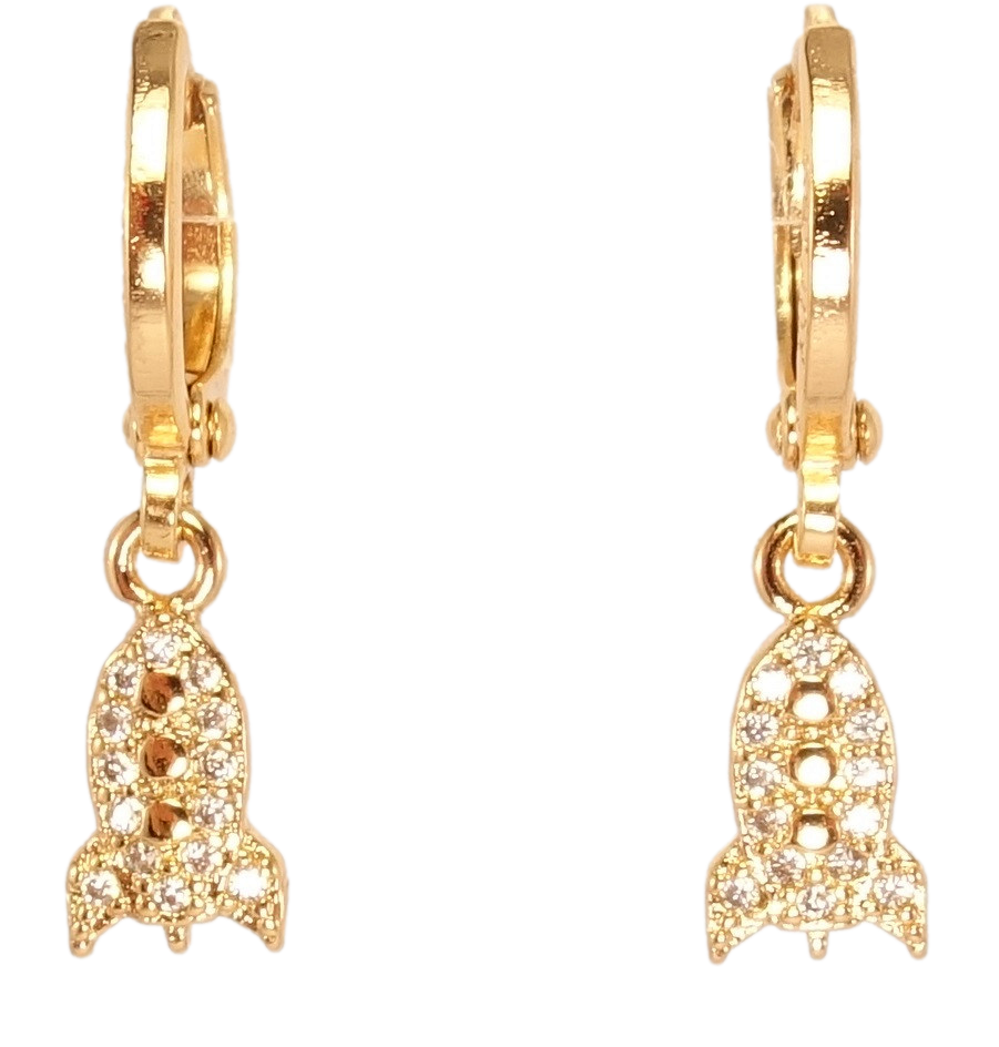 

Серьги Xuping Позолота 18K подвески "Ракета"